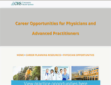 Tablet Screenshot of chsmedcareers.com